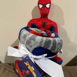 Spider-Man Pillow and Throw Blanket NEW